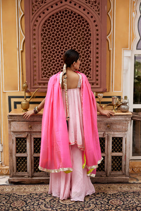 Baby pink Kurta Sharara