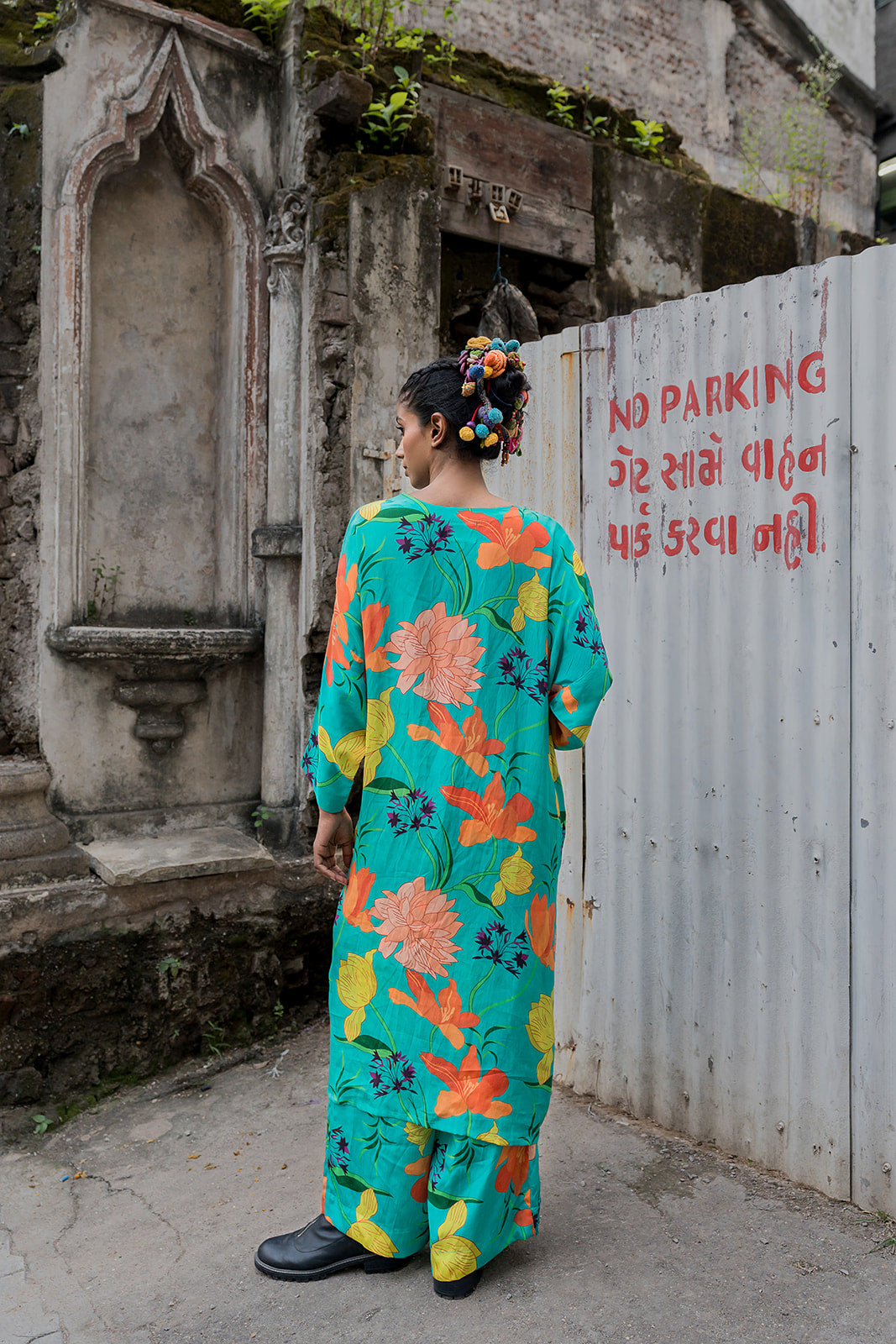 Sea blue floral co-ord set